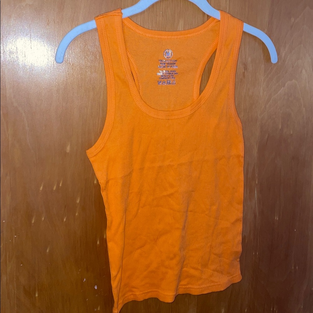 Orange Ribbed Tank Top 🧡 - Picture 4 of 9